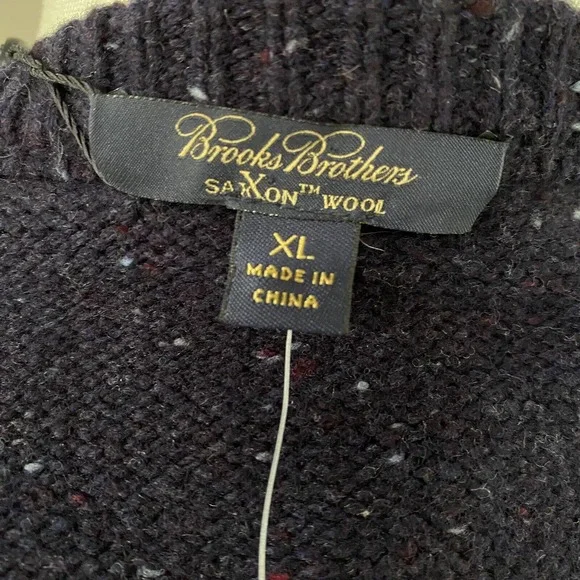 BROOKS BROTHERS Saxxon Wool Cardigan Womens SZ XL Blue NWT MSRP $298.00